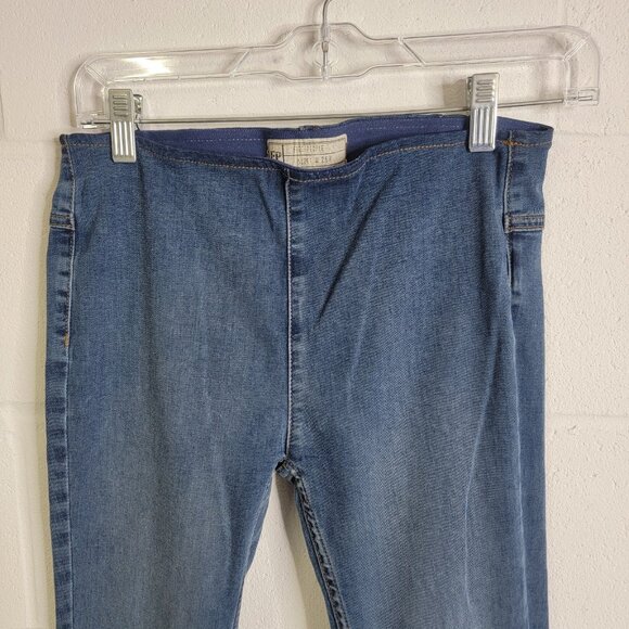 Free People Penny Pull On Flare Denim Jeans Womens 26 R Hippie Boho Trendy 70s - Picture 4 of 12
